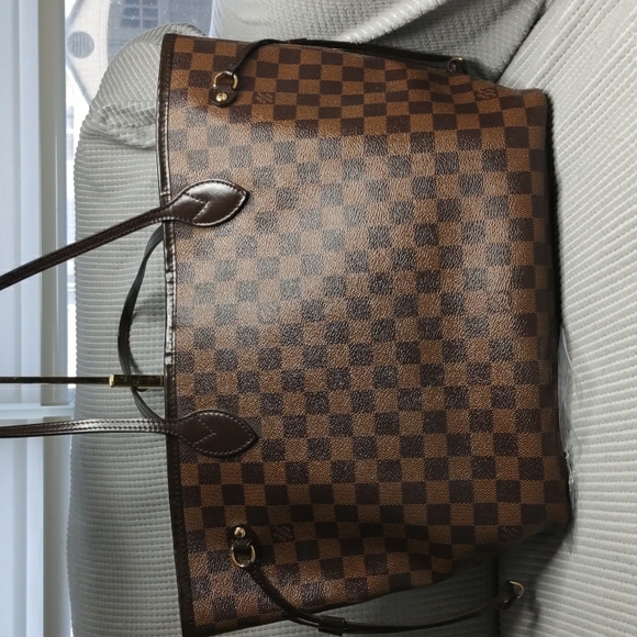 ,❌❌SOLD❌Authentic Louis Vuitton even never full MM LV tote bag brown - Picture 3 of 17